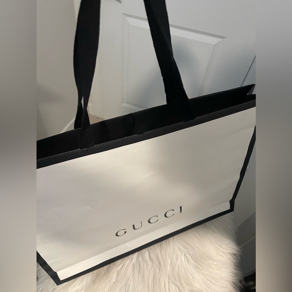 Gucci Large Gift Bag White/Black - Picture 5 of 12